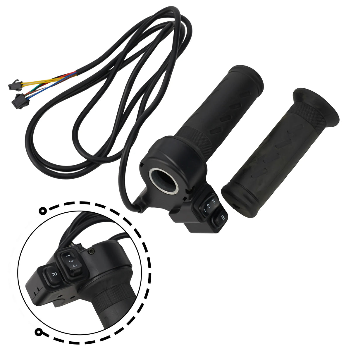 3-Speed Twist Throttle | 24V–72V | E-Bike & Scooter