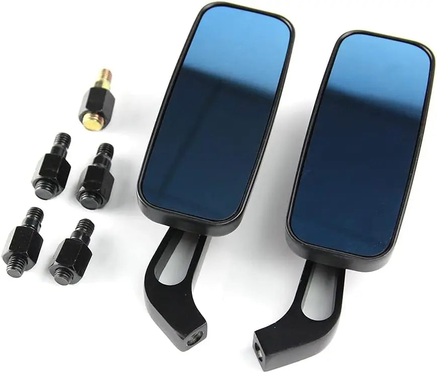 Universal Side Mirrors | Adjustable Rear-View Pair | 8mm/10mm Thread