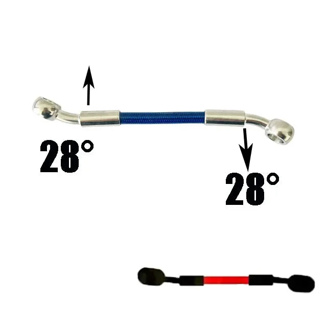 Braided Hydraulic Brake Hose | 10mm Banjo, 28-Degree Fitting | Universal Motorcycle Racing Line