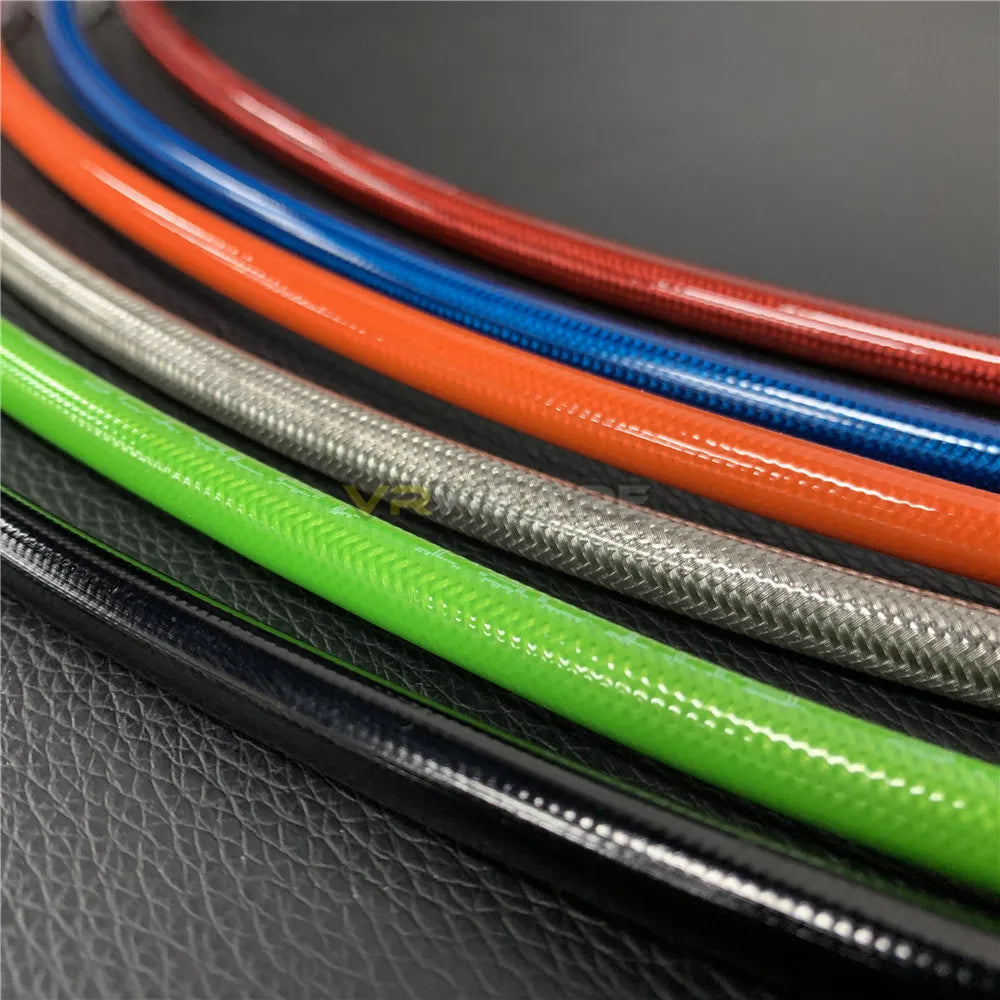 Braided Hydraulic Brake Hose | 10mm Banjo, 28-Degree Fitting | Universal Motorcycle Racing Line