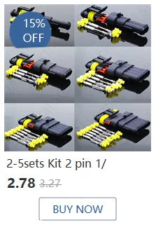 1set 2.8mm 2/3/4/6/9 pin Automotive Quick connection Electrical wire connector Male Female cable terminal plug Kits Motorcycle