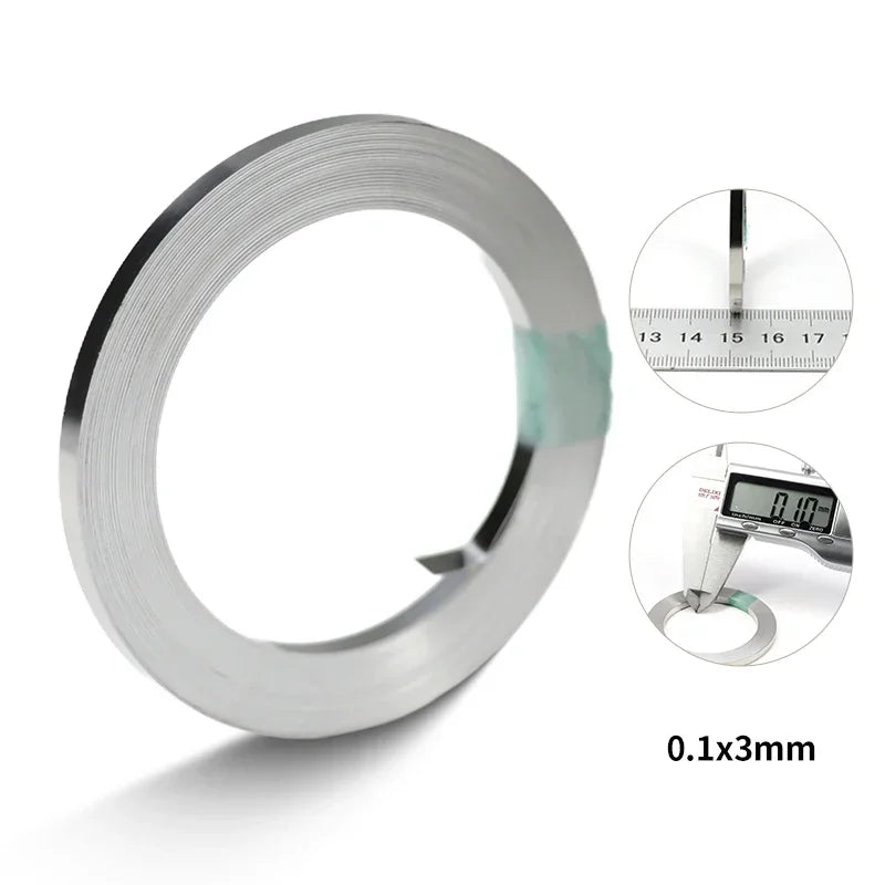 Nickel Strip Roll 10m | 0.2 x 8mm | Battery Spot Welding