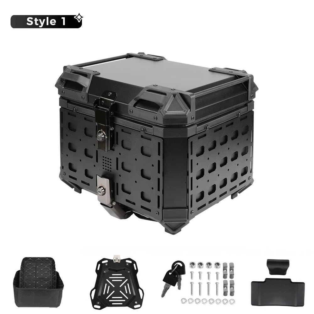 45L Aluminum Top Case | Lockable Rear Luggage Box