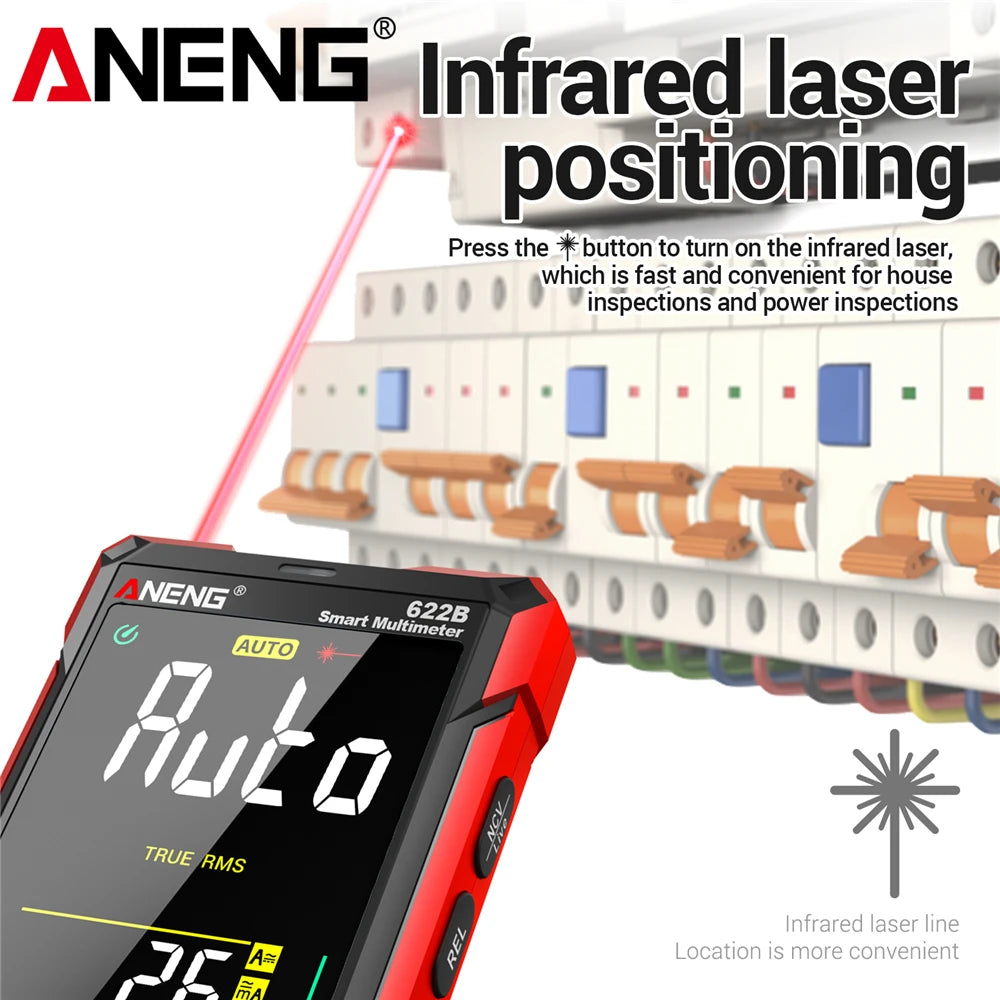 ANENG 622B Multimeter | 9999 Counts | Laser & NCV