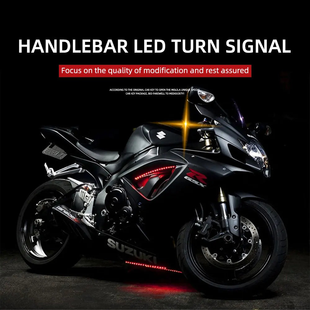 LED Bar-End Turn Signals | 12V Handlebar Indicators | Pair