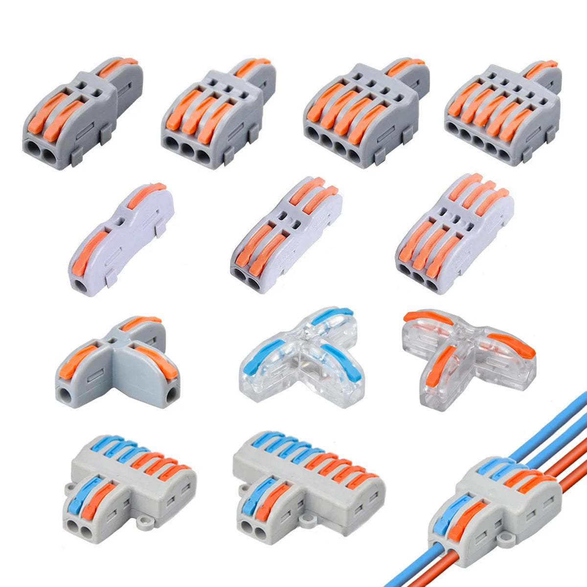 Push-In Wire Connector Splitter | 1-In Multi-Out | 32A 250V