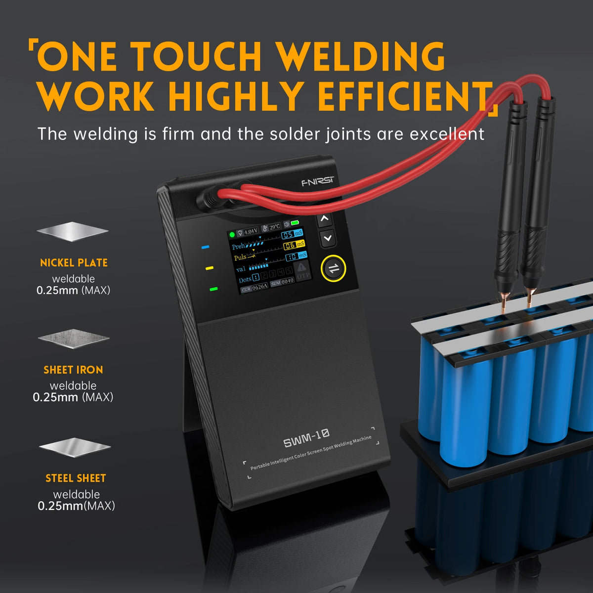 FNIRSI SWM-10 Portable Spot Welder | 5000mAh | 18650 Battery Packs