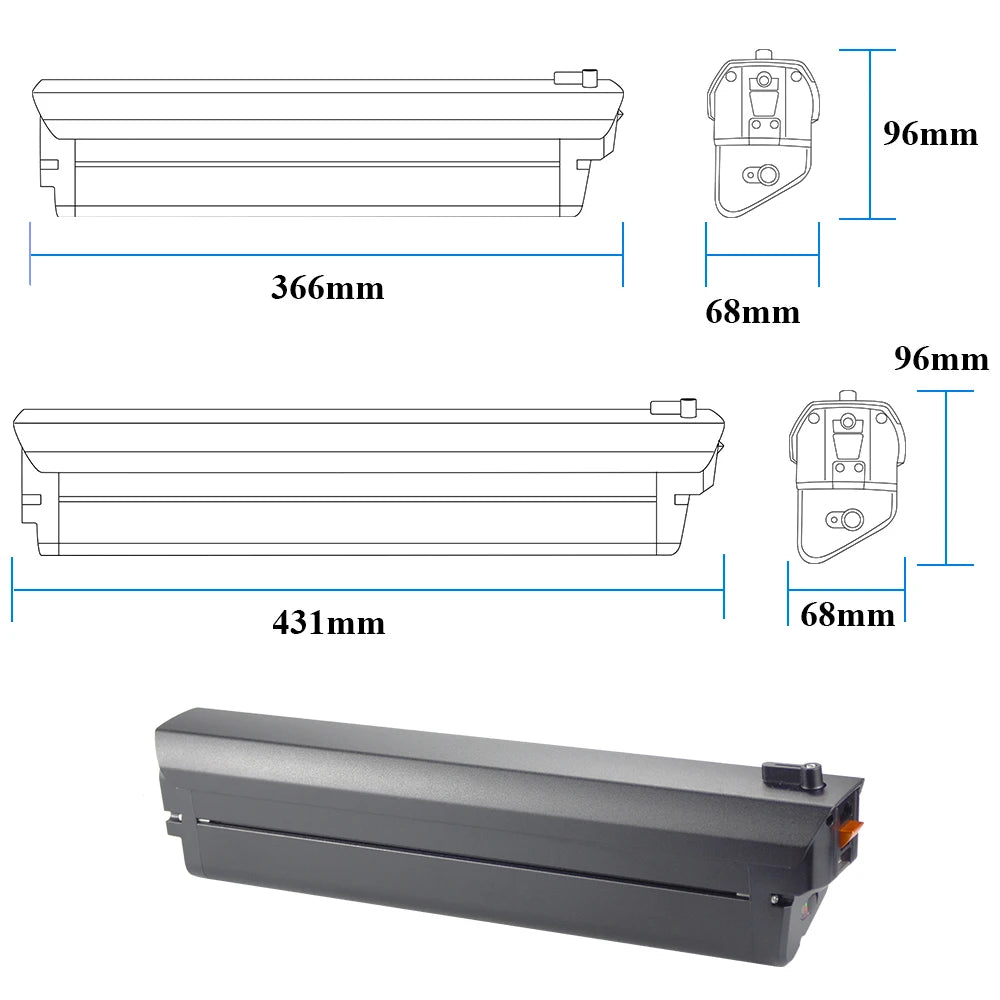 Hidden E-Bike Battery Shell | 36V/48V | Rebuild Housing