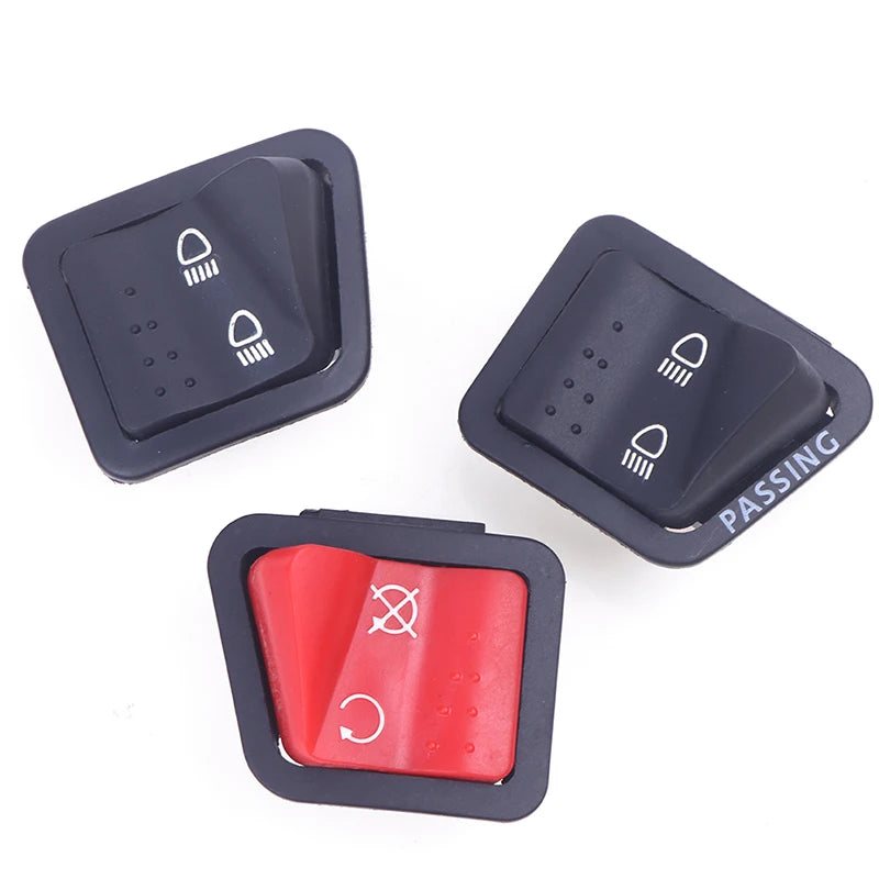 Black/Red Motorcycle Switches Button