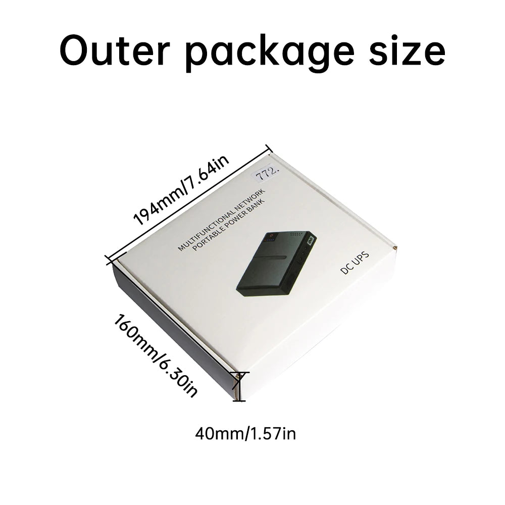 1018L 4*18650 Uninterruptible Power Supply Case  5V 9V 12V UPS Router Optical Cat Backup Power Supply No Batteries Included
