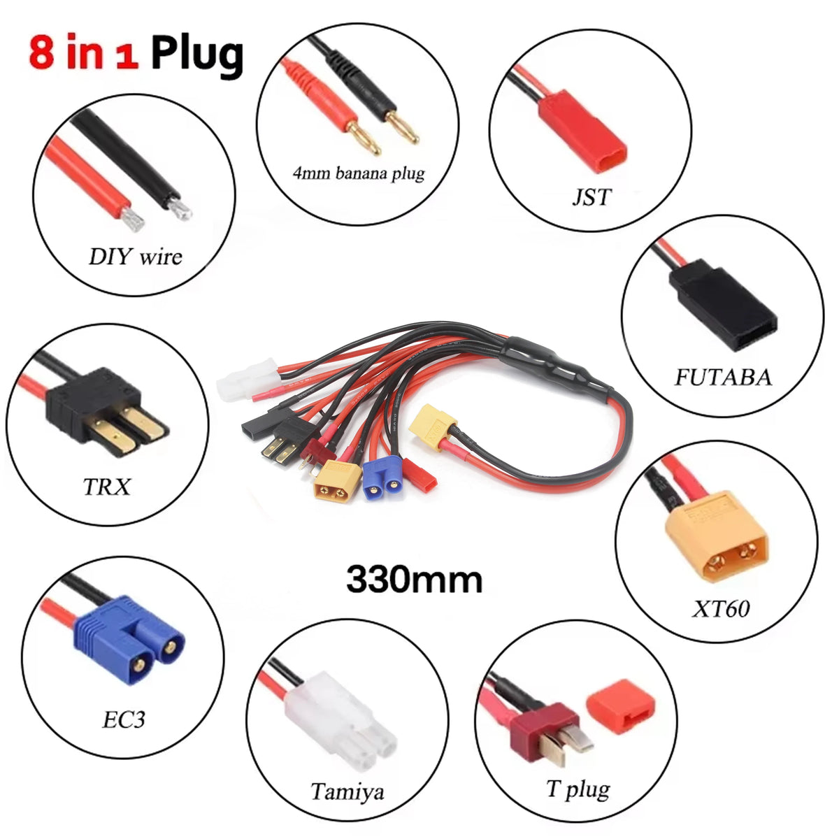 RC Charger Adapter Cable | XT/Banana 4/8/11-in-1 | IMAX B6 Fit