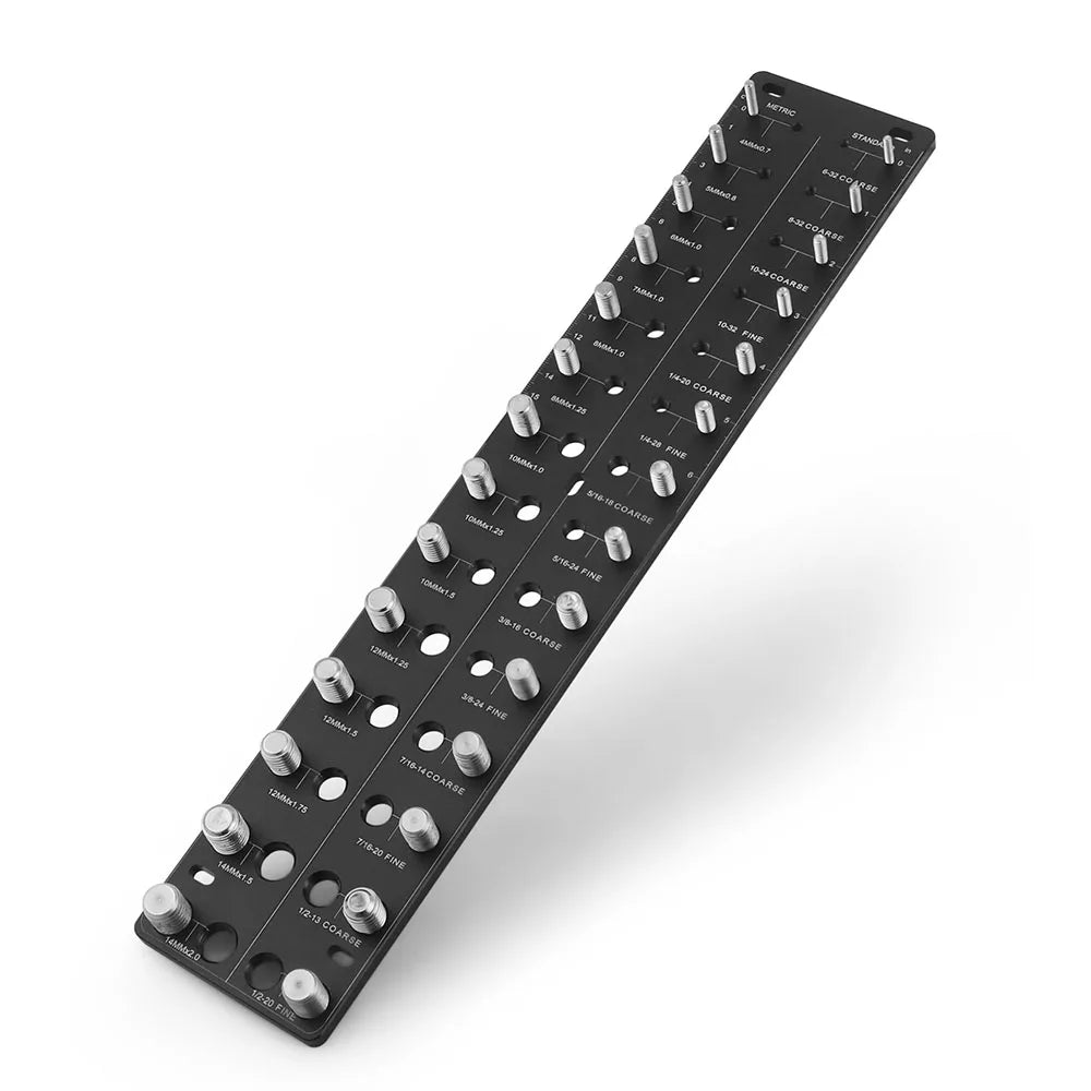 28-Pc Thread Checker Set | Metric & Standard Nut/Bolt Gauge | Pitch ID