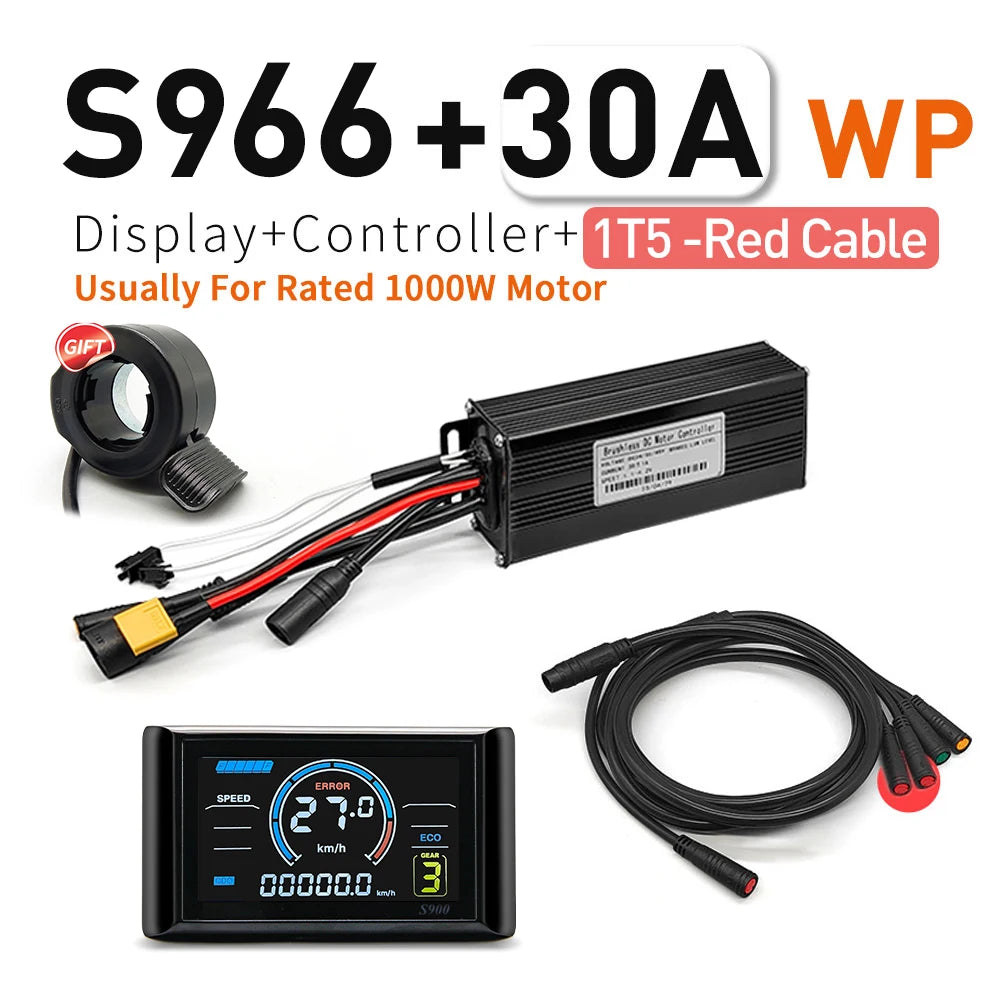 E-Bike Sine Wave Controller | S966 Display Ready | 24/36/48V