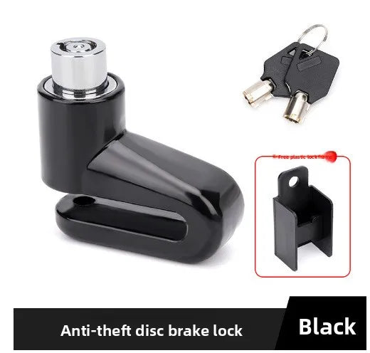 Disc Brake Lock | Anti-Theft Security for Bicycles & Motorcycles | Black/Red/Blue