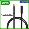 9 Pin Electric Bike Motor Cable, Wheel Motor Extension Cable for E Bike - Female to Male Wire, Electric Bike Accessory