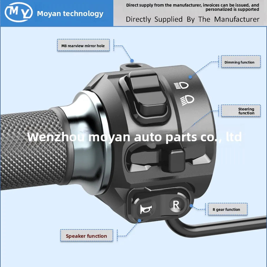E-Bike Throttle w/ Speed Governor | Integrated Switch