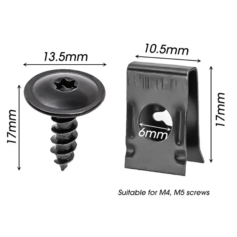 U-Clip Self-Tapping Screw Kit | Auto & Motorcycle