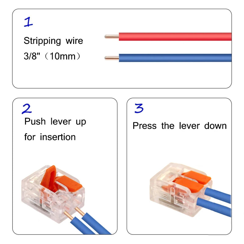 Lever Wire Connectors | 2/3/5-Port Quick Clamp | 20-Pc Box