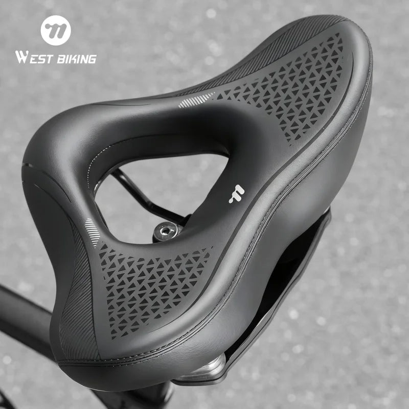 West Biking Comfort Saddle | Widened Cushion | MTB & E-Bike