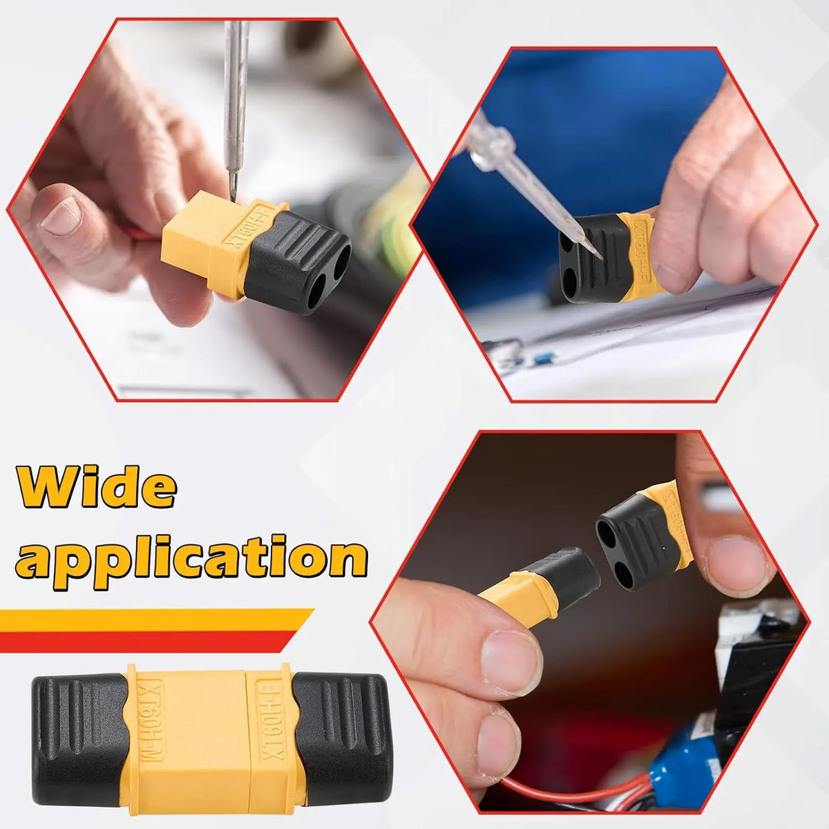 XT60H Bullet Connector Plugs | Male & Female w/ Sheath | RC LiPo