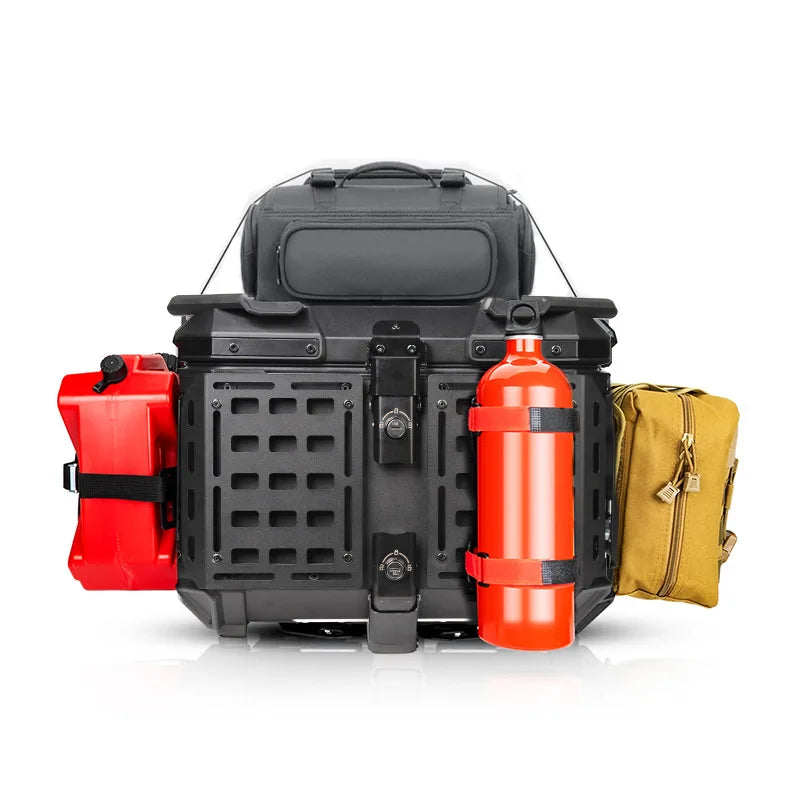 Aluminum Top Box 45L | Waterproof Trunk | Universal Moto Fit