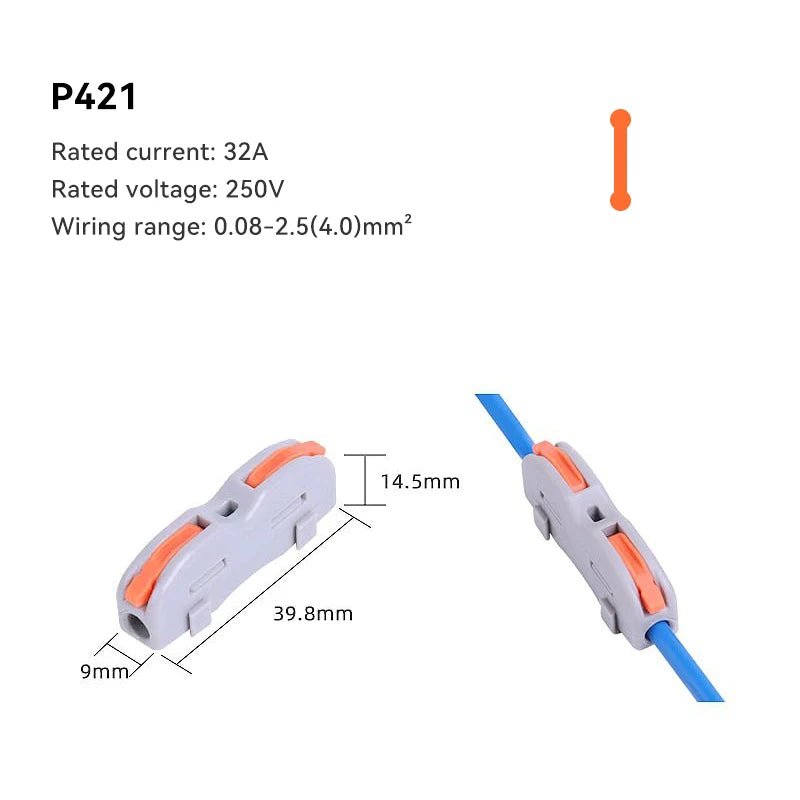Push-In Wire Connector Splitter | 1-In Multi-Out | 32A 250V