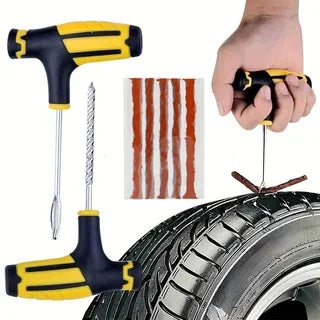 Tubeless Tire Repair Kit | 7-Pc Puncture Plug Set