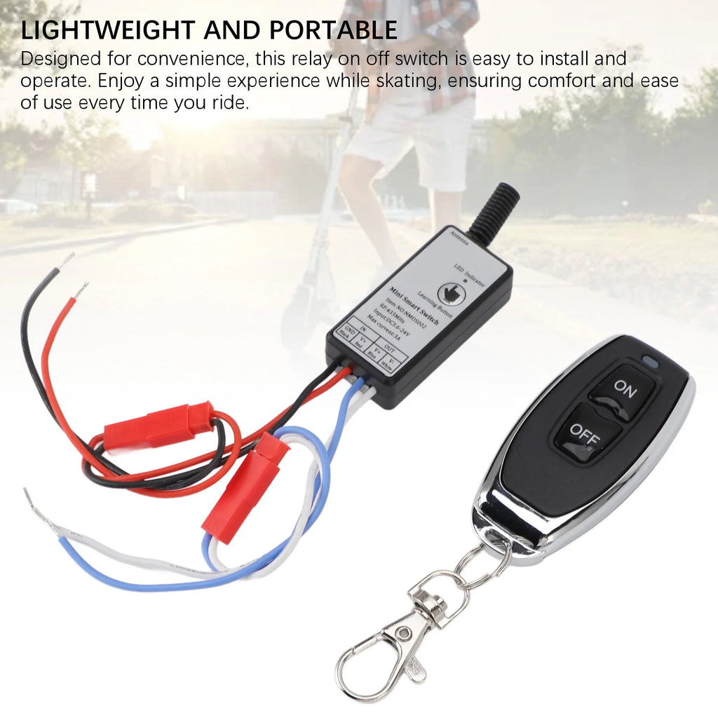 Scooter Speed-Limit Relay | Remote On/Off Receiver + Transmitter Kit | Electric Scooters