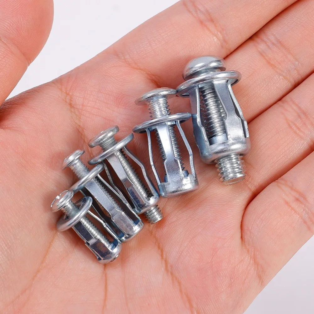 4-40pcs License Plate Bolt Kit Petal Shape Rivet Nut Screw Panel Clamp Lock Jack Nuts M4 M5 M6 M8Metal Rivetnut Auto Accessories