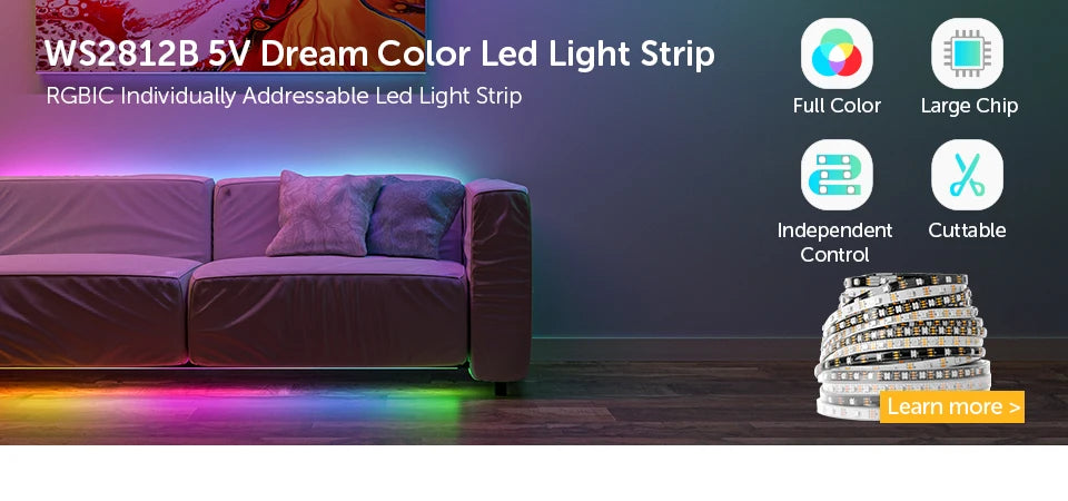 DC LED Strip Extension Cable | 2–5 Pin, Waterproof IP67 | 40–300cm