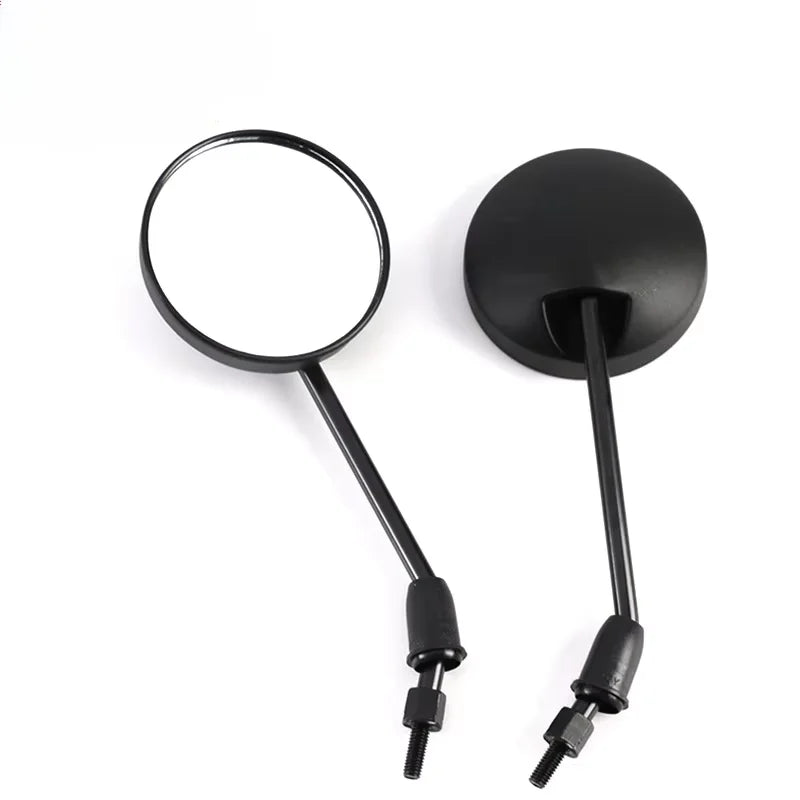 Universal Motorcycle Mirrors | 8mm Adjustable | Pair, Black