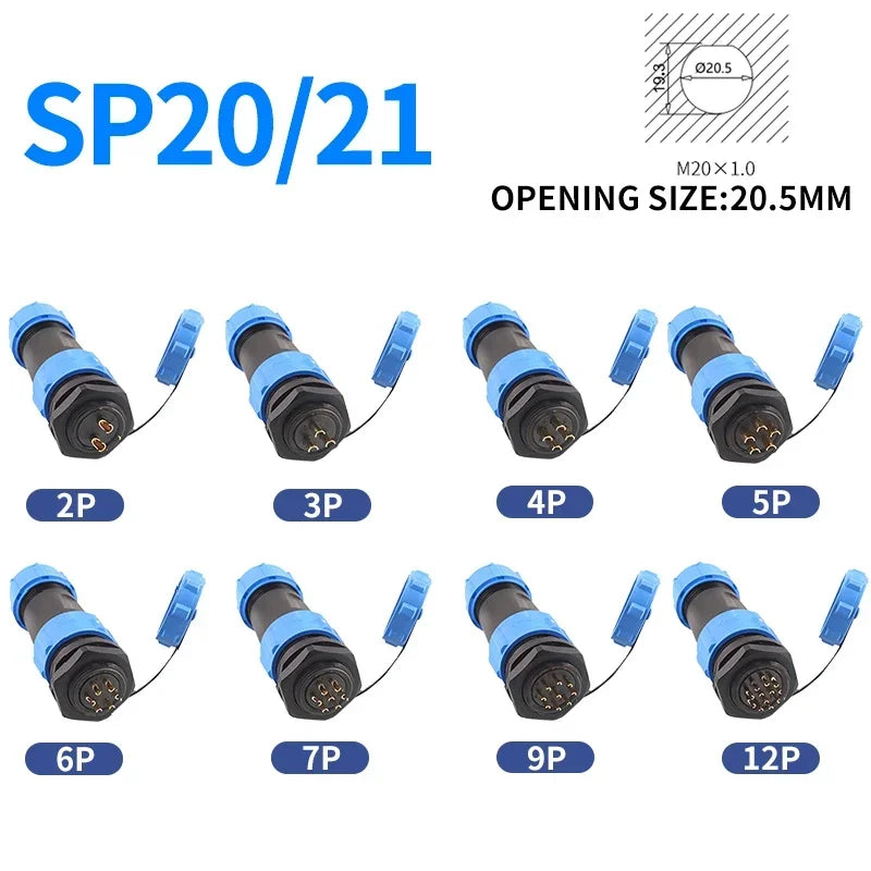 Aviation Plug Connectors | IP68 Waterproof | Panel-Mount
