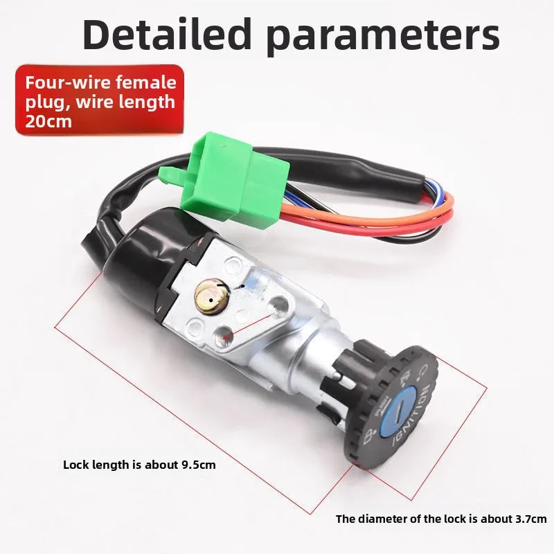 HJ110 Full Vehicle Lock Set | Steering Head Lock | Anti-Theft