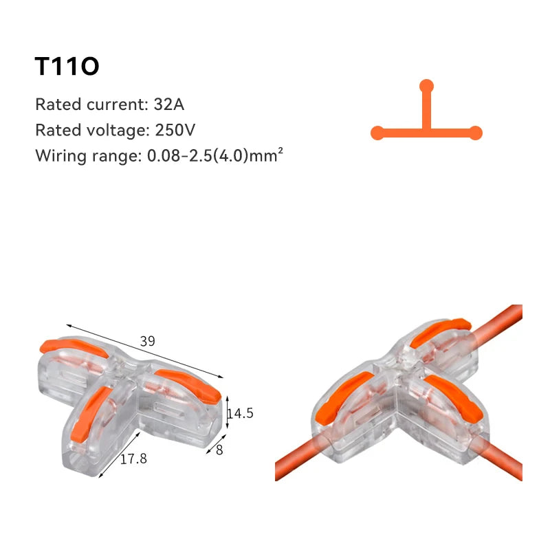 Push-In Wire Connector Splitter | 1-In Multi-Out | 32A 250V
