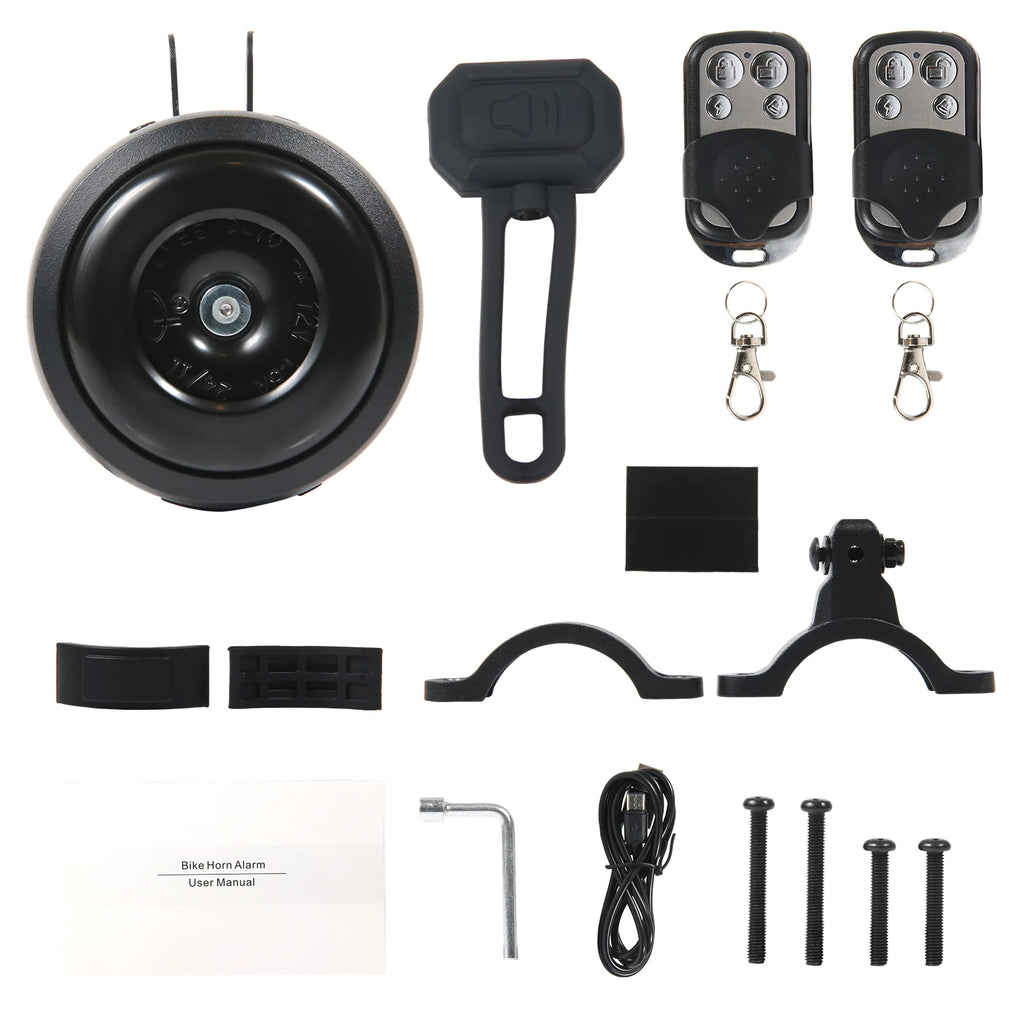 Electric Bike Horn Alarm | Remote Control Anti-Theft | Super Loud