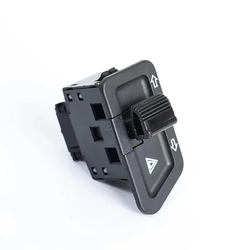 Dual-function motorcycle warning light switch for turn signals and emergency flashing