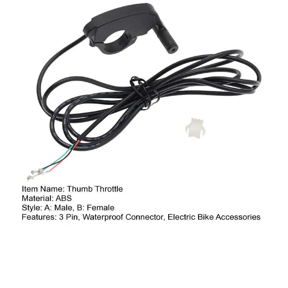 Thumb Throttle 180cm Cable | 3-Pin Waterproof | E-Bike