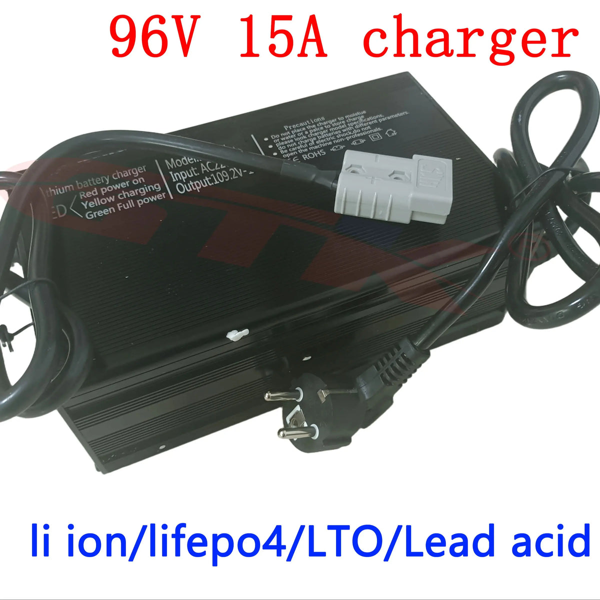 96V 15A Smart Charger | Multi-Chemistry | 4 Plug Options