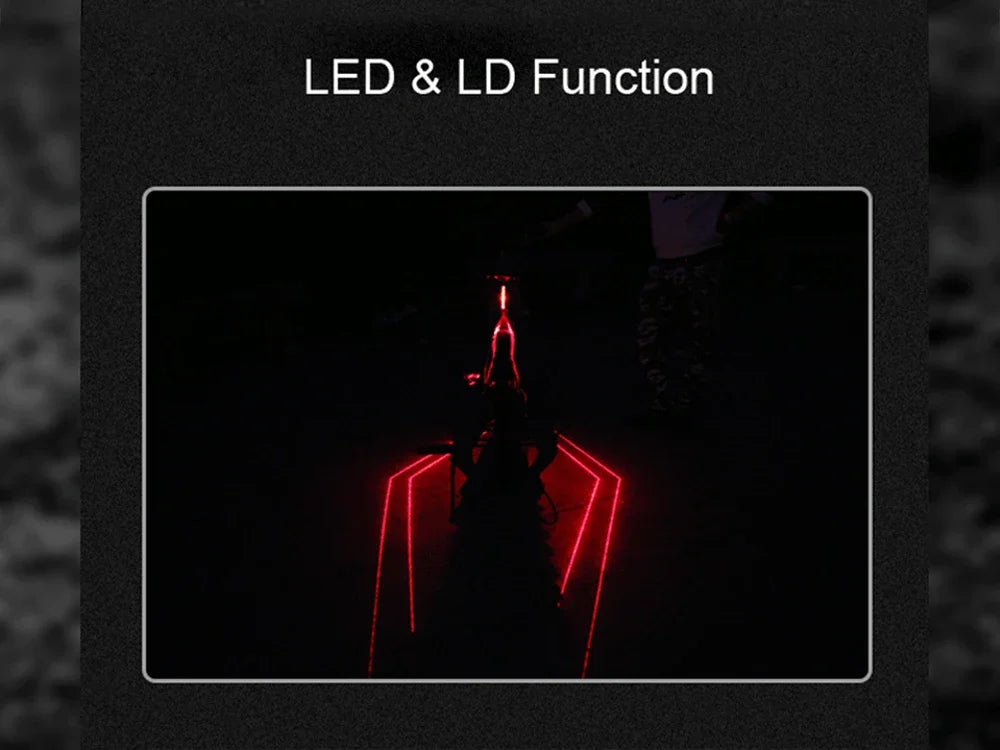 Folding Laser Bike Light Front Rear Safety Warning Bicycle Light USB Rechargeable Bike Tail Rear Light Waterproof Cycling Lamp