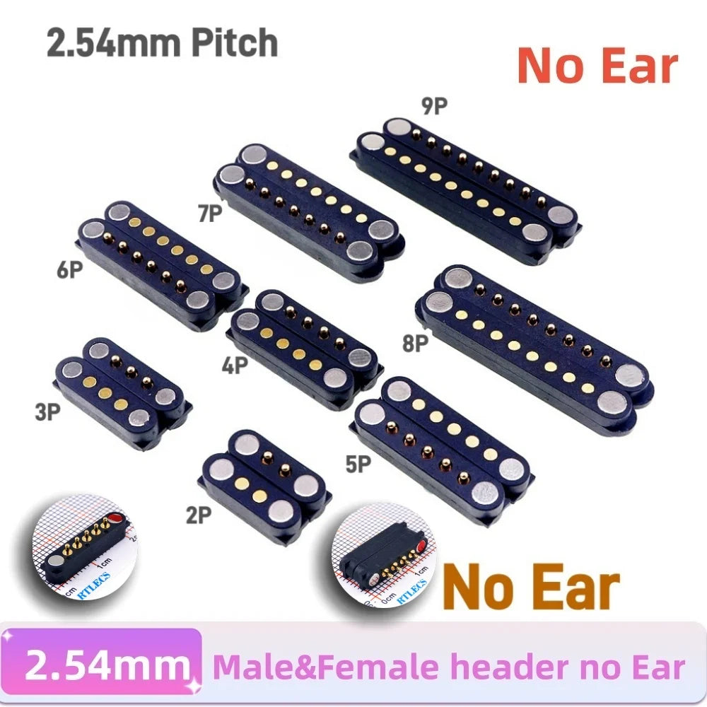 Magnetic Pogo Pin DC Connector | 2A Spring-Loaded | 2–9 Pin