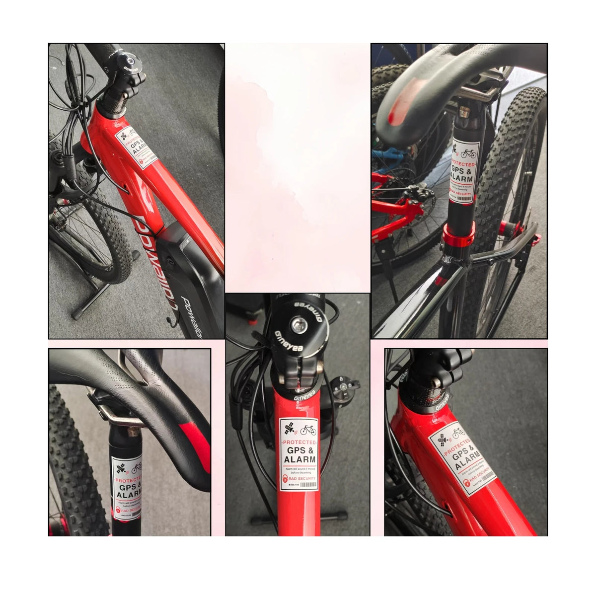 68mm * 40mm GPS Protected Tracking Warning Sticker Bicycle Bike Theft Prevention