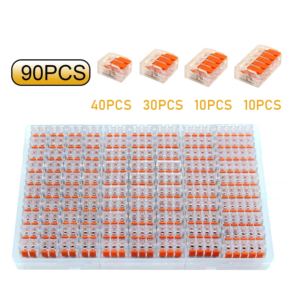 Lever Wire Connectors | 2/3/5-Port Quick Clamp | 20-Pc Box