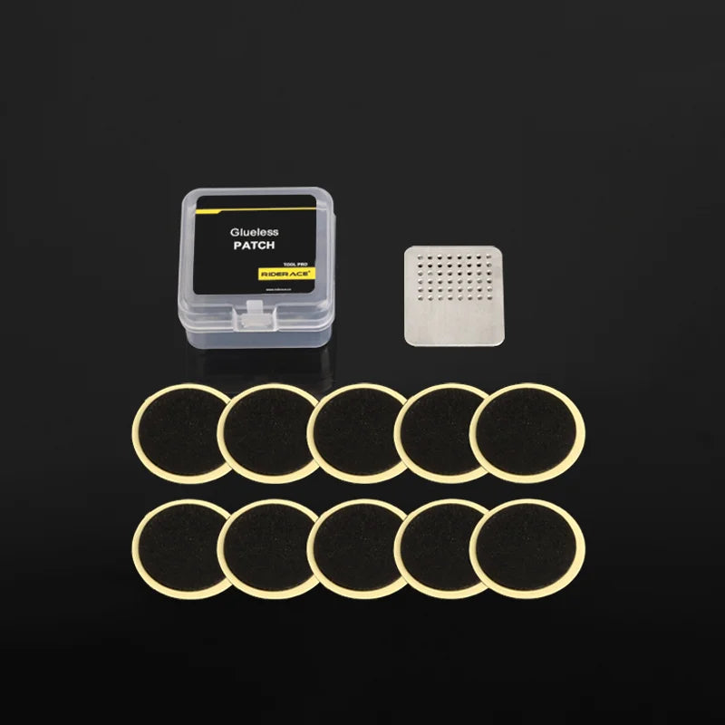 Glueless Tire Patch Kit | 10 Self-Adhesive Patches