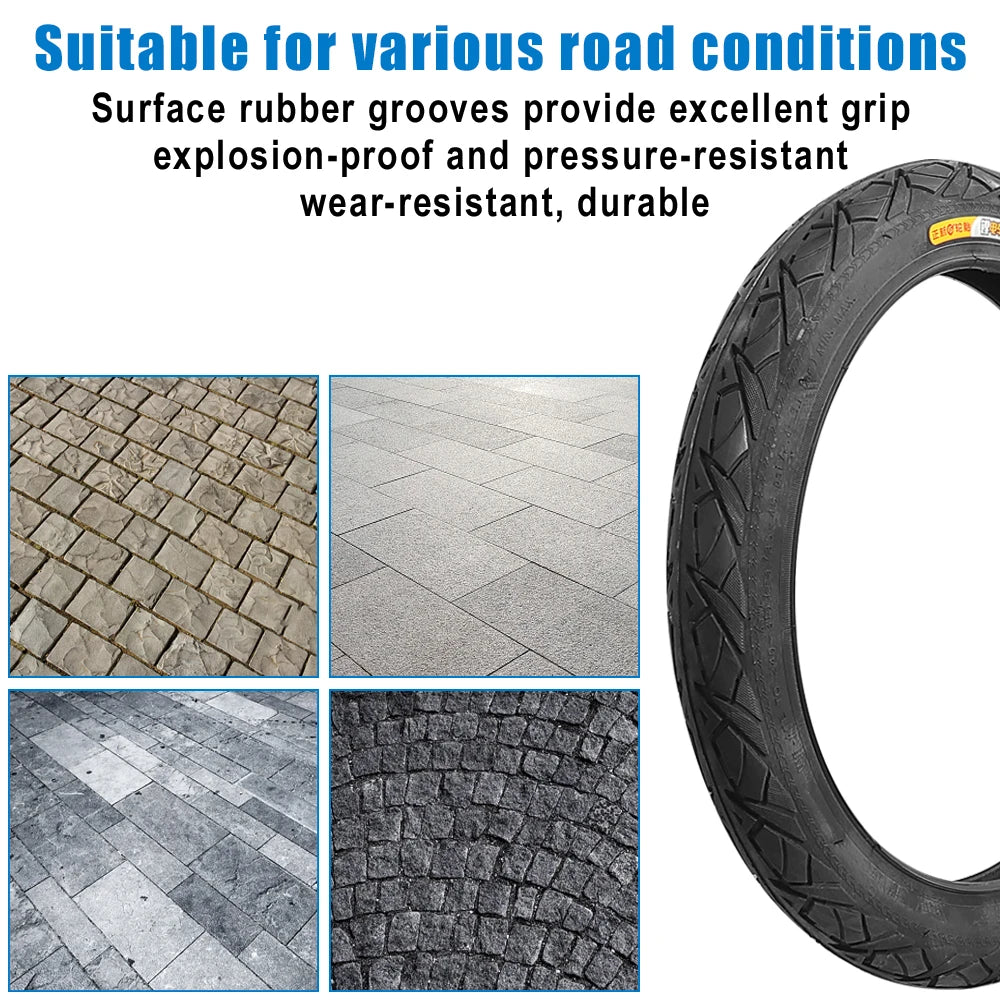 16x1.95 Tire & Tube | 52-305 E-Bike/Scooter | Wear Resistant