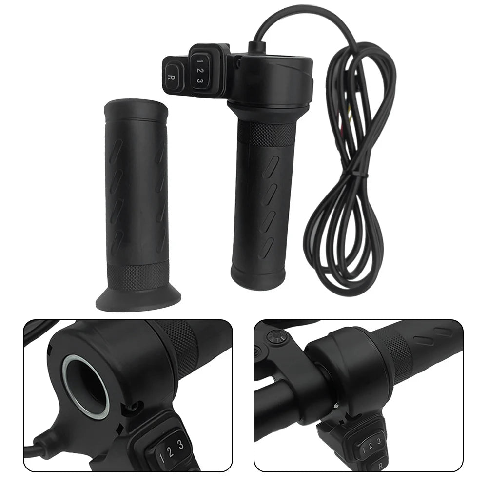 3-Speed Twist Throttle | 24V–72V | E-Bike & Scooter