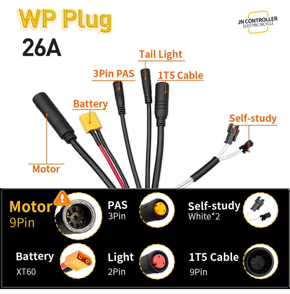 Sine Wave E-Bike Controller | 17/26/30A 24-48V Waterproof | S966 NFC