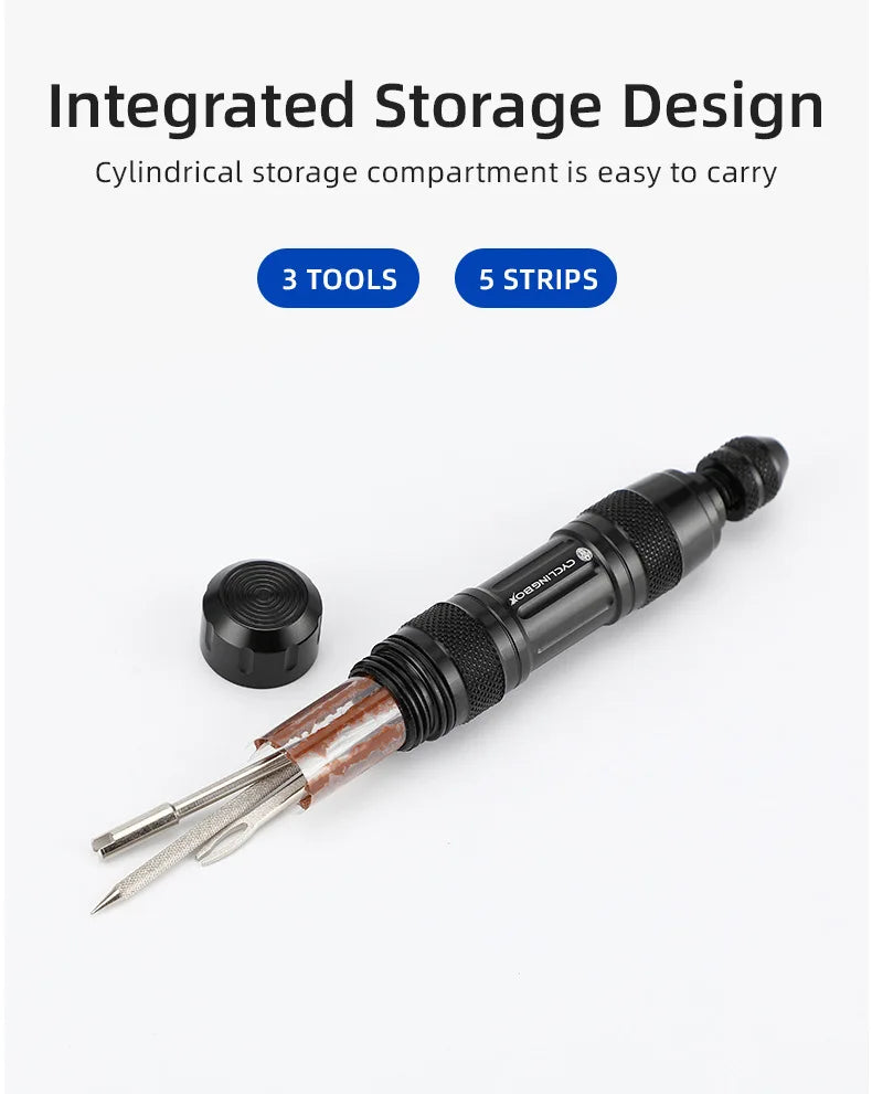 Tubeless Tire Repair Kit | Sealant + Rubber Strips | Road Bike
