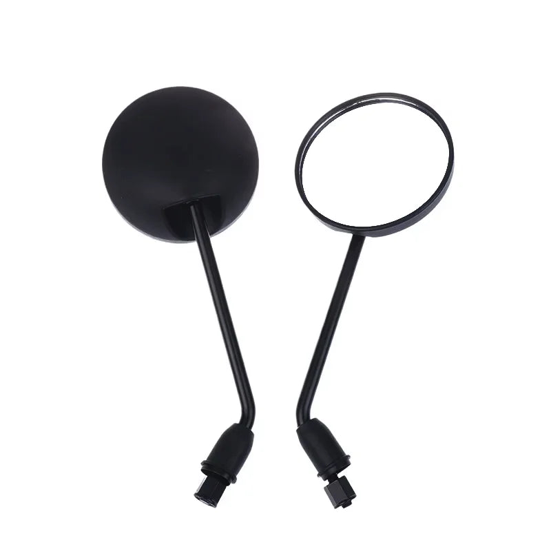 Universal Motorcycle Mirrors | 8mm Adjustable | Pair, Black