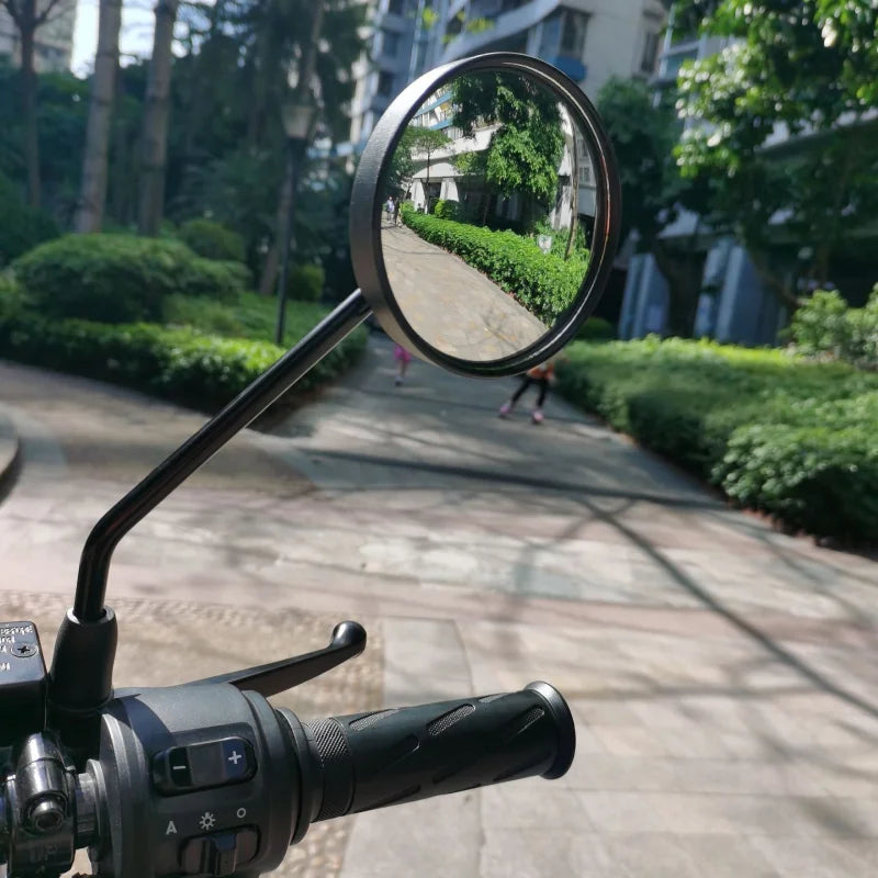 Universal Motorcycle Mirrors | 8mm Adjustable | Pair, Black