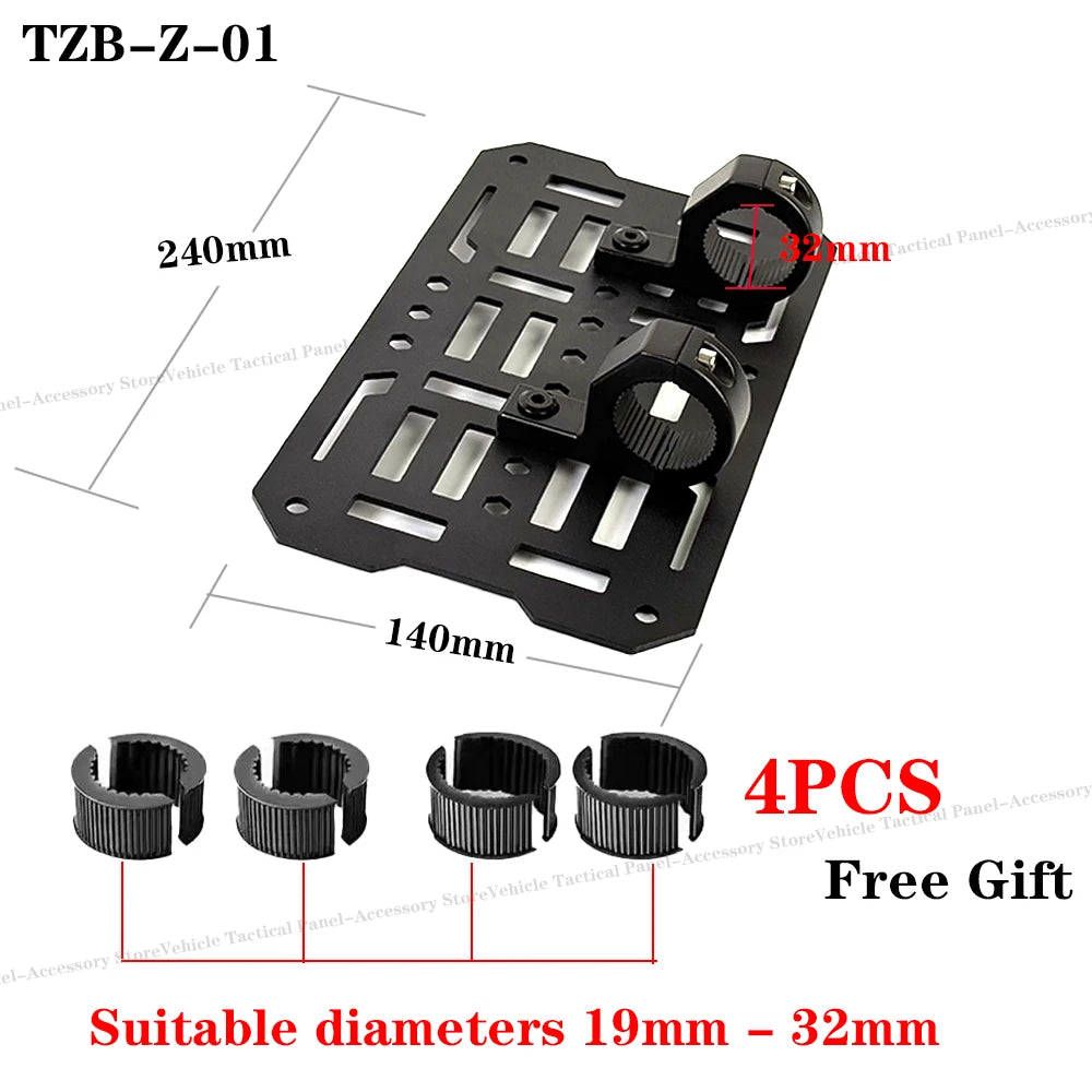 Motorcycle Molle Panel universal navigation bracket multifunctional crossbar mobile phone GPS fixed bracket riding equipment